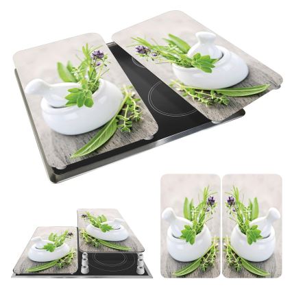 WENKO 2521420100 - Капак за готварска плоча 52x30 см многоцветна/сива/прозрачна