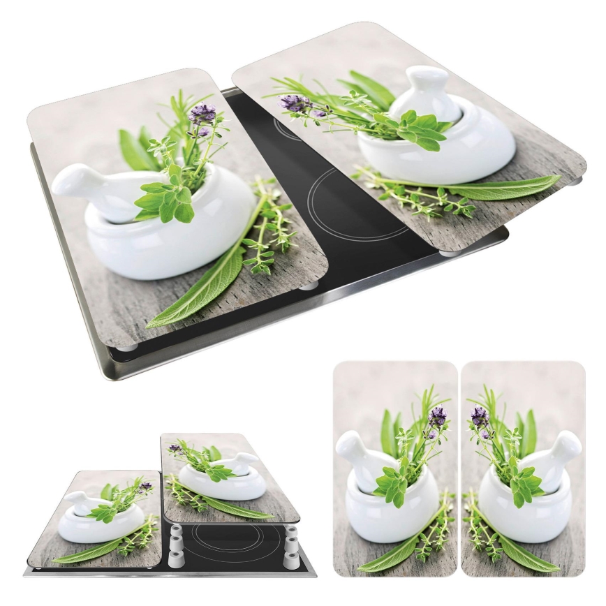 WENKO 2521420100 - Капак за готварска плоча 52x30 см многоцветна/сива/прозрачна