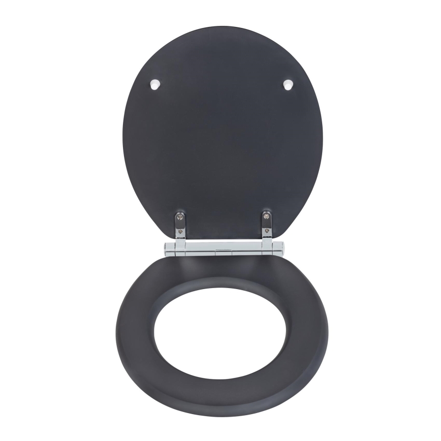 WENKO 25218100-WC тоалетно седало MORRA 35x42 cm антрацит/сребристо