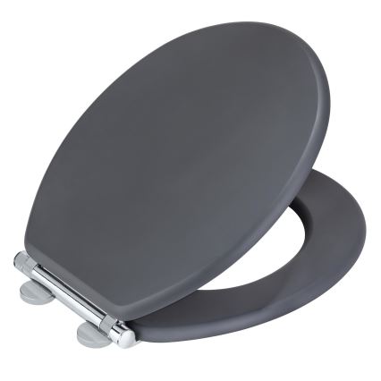 WENKO 25218100-WC тоалетно седало MORRA 35x42 cm антрацит/сребристо