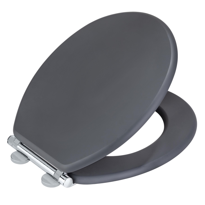 WENKO 25218100-WC тоалетно седало MORRA 35x42 cm антрацит/сребристо