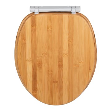 WENKO 25224100 - Тоалетно седало BAMBOUSA 34,5x40,5 cm кафяво/сребристо