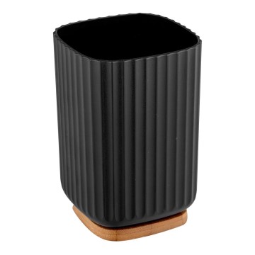WENKO 25297100 - Чаша за зъбна четка ROTELLO 8,5x11 cm черна/кафява