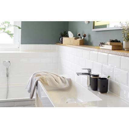 WENKO 25297100 - Чаша за зъбна четка ROTELLO 8,5x11 cm черна/кафява