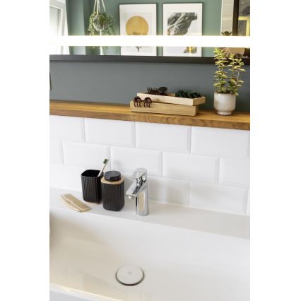 WENKO 25297100 - Чаша за зъбна четка ROTELLO 8,5x11 cm черна/кафява