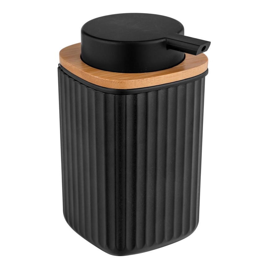 WENKO 25298100 - Дозатор за сапун ROTELLO 8,9x12,7 cm черен/кафяв