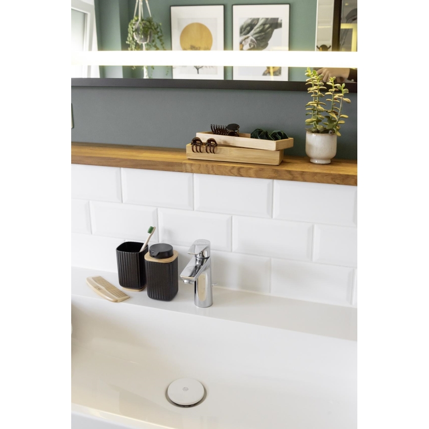 WENKO 25298100 - Дозатор за сапун ROTELLO 8,9x12,7 cm черен/кафяв