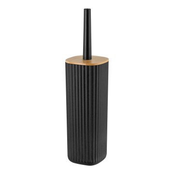 WENKO 25304100 - комплект за тоалетна ROTELLO 10x36 см черен/кафяв