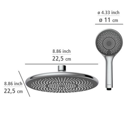 WENKO 25310100 - Комплект за душ Система за пестене на вода неръждаема стомана/лъскав хром