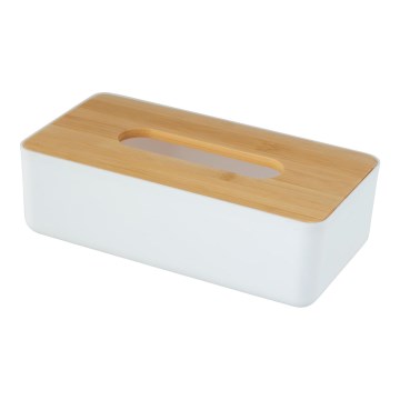 WENKO 25318100 - Козметична кутия ROTELLO 24 x 12,7 см бяла/кафява