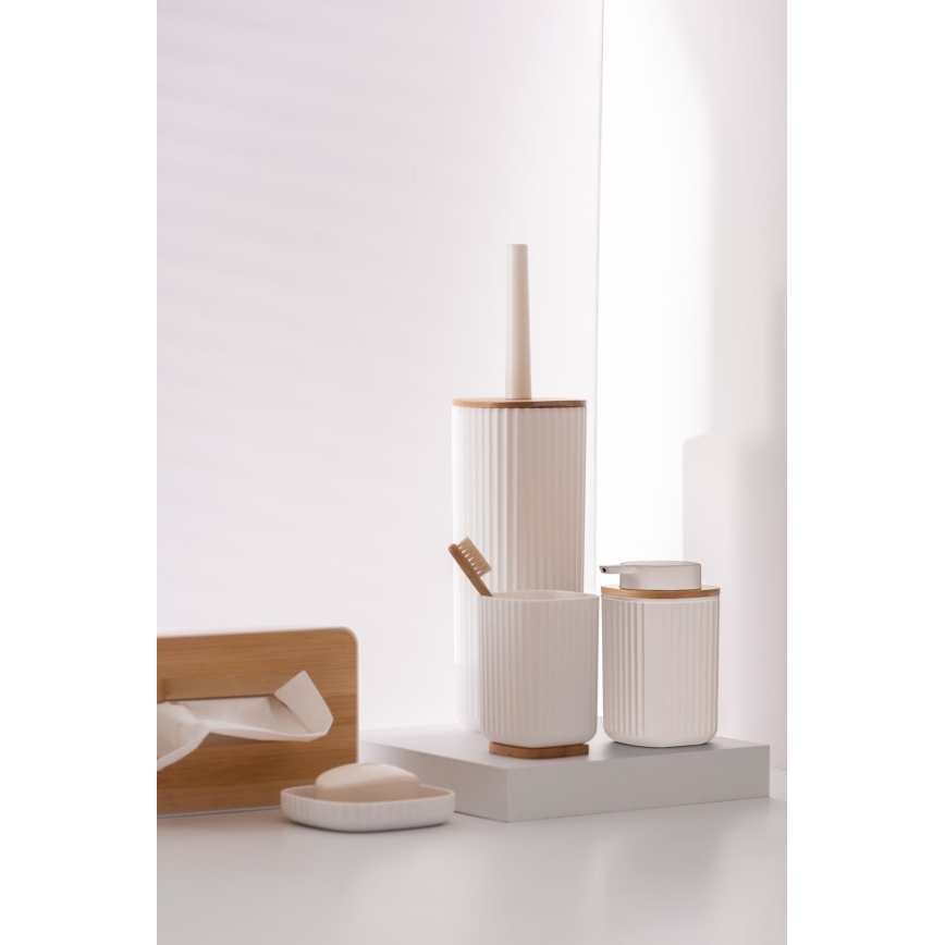 WENKO 25318100 - Козметична кутия ROTELLO 24 x 12,7 см бяла/кафява