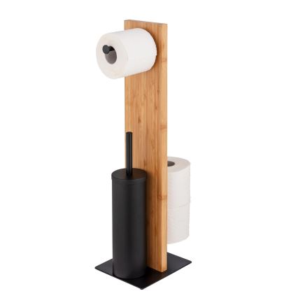 WENKO 25376100 - WC комплект LESINA 18x69 см кафяв/черен