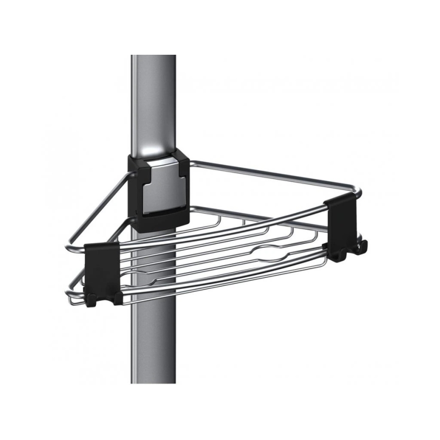 WENKO 25556100-Ъглова полица PURIO 35,5x280 cm сребриста/сива