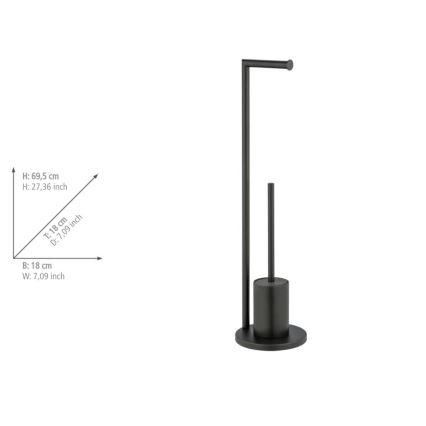 WENKO 25675100 - комплект за тоалетна FERLA 18x69,5 cm черен