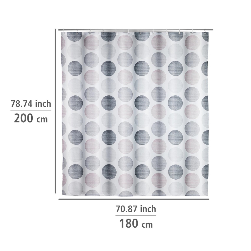 WENKO 25750100 - Многоцветна завеса за душ 180x200 см