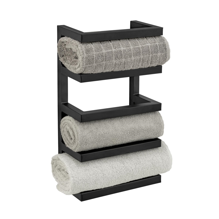 WENKO 25780100 - Стойка за кърпи FONDIRO 24x42 cm черна