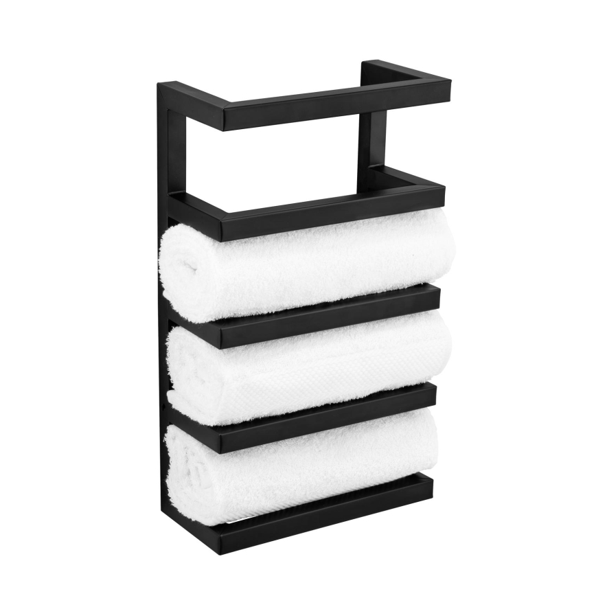 WENKO 25780100 - Стойка за кърпи FONDIRO 24x42 cm черна