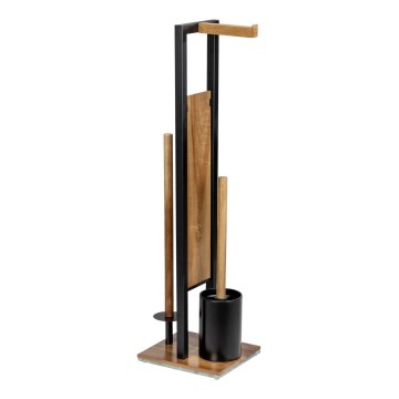 WENKO 25784100 - комплект за тоалетна RIVALTA 18x70 cm кафяв/черен