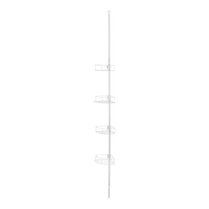 WENKO 26015100 - Ъглова полица DOLCEDO 31x230 cm неръждаема стомана/бяла