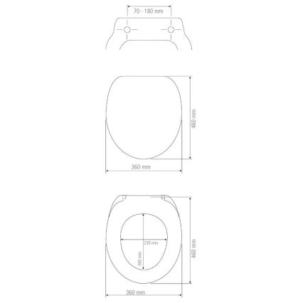WENKO 26029100 - Тоалетна седалка GALATI 46x36 см черна