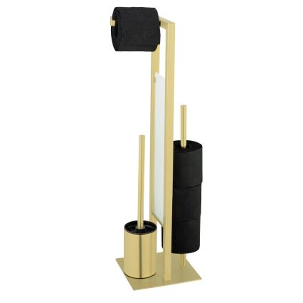 WENKO 26034100 - Комплект за WC RIVALTA 18x70 см неръждаема стомана/златист/бял/черен