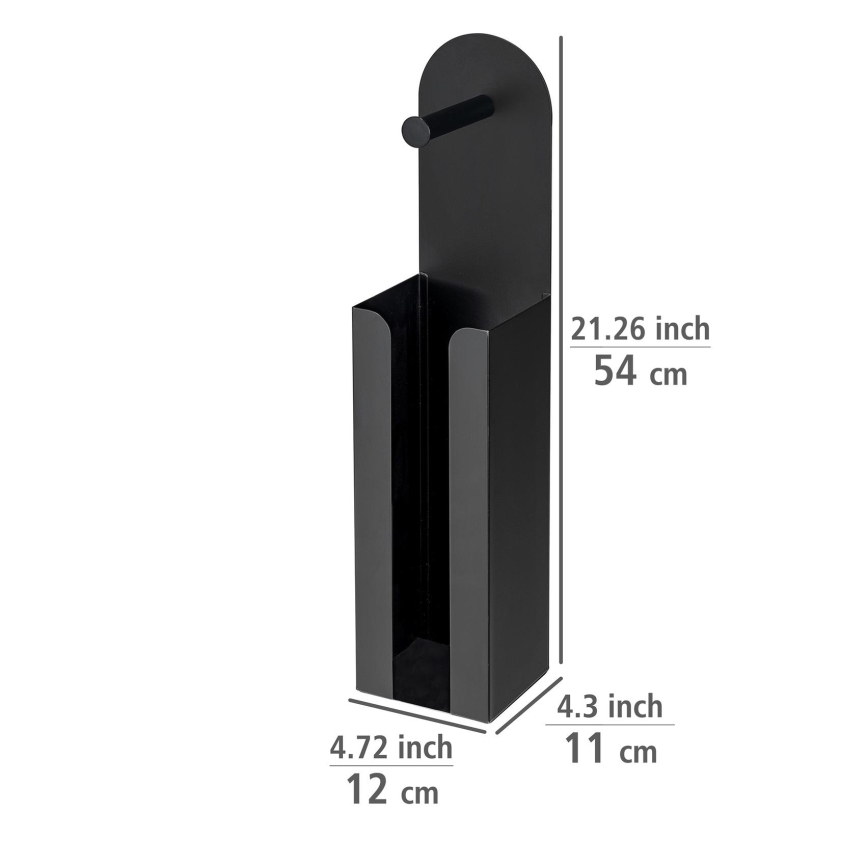 WENKO 26059100 - Държач за ролки AGIRA 12x54 cm черен