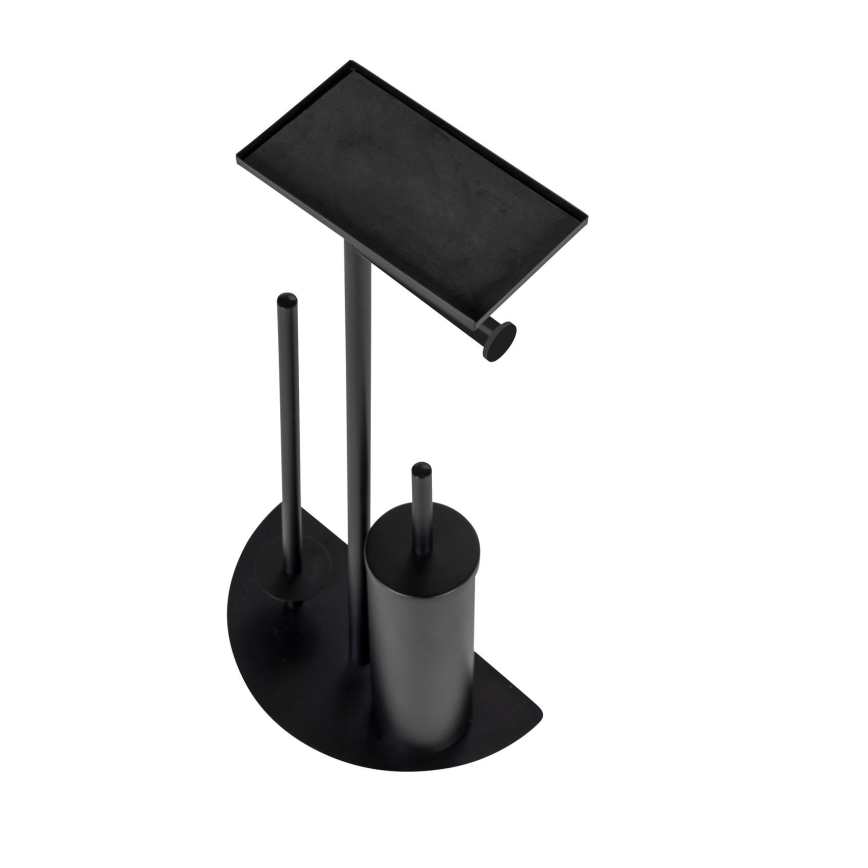 WENKO 26060100 - Комплект за тоалетна COSENZA 32,5x72 см черен