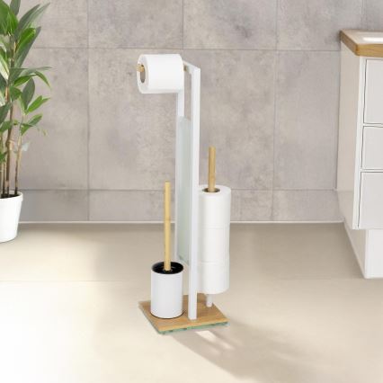 WENKO 26214100 - комплект за WC RIVALTA 18x70 cm кафяв/бял