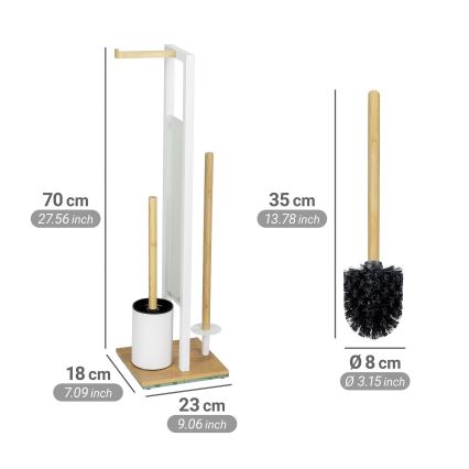 WENKO 26214100 - комплект за WC RIVALTA 18x70 cm кафяв/бял