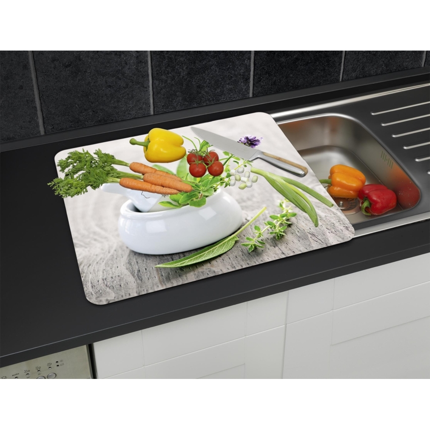 WENKO 2712940500 - Покривна плоча ABDECKPLATTE - за хранителни продукти 56x50 cm многоцветна/прозрачна