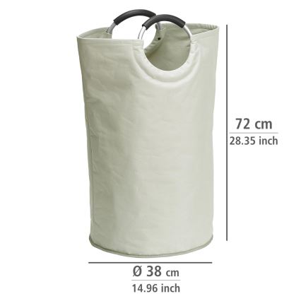WENKO 3440001100 - Кош за пране STONE 38x72 см бежов/сребрист/черен