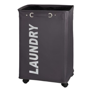 WENKO 3450112100 - Кош за пране QUADRO 40x60 см сив/черен