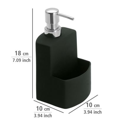 WENKO 3620117800 - Дозатор за течен сапун FESTIVAL 10x18 см черен