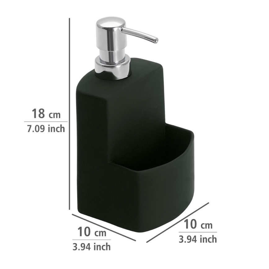 WENKO 3620117800 - Дозатор за течен сапун FESTIVAL 10x18 см черен