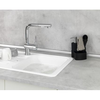 WENKO 3620127800 - Комплект за миене EMPIRE 11x19 см черен/сребрист