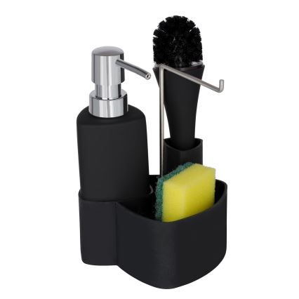 WENKO 3620127800 - Комплект за миене EMPIRE 11x19 см черен/сребрист