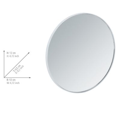WENKO 3660010100 - Козметично огледало 12x12 см с лъскаво хромирано покритие