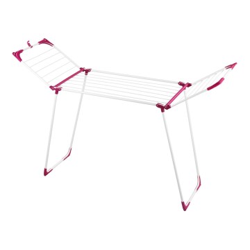 WENKO 3774021100 - Сушилник за дрехи SUMMER DRY 153x76 см бял/розов