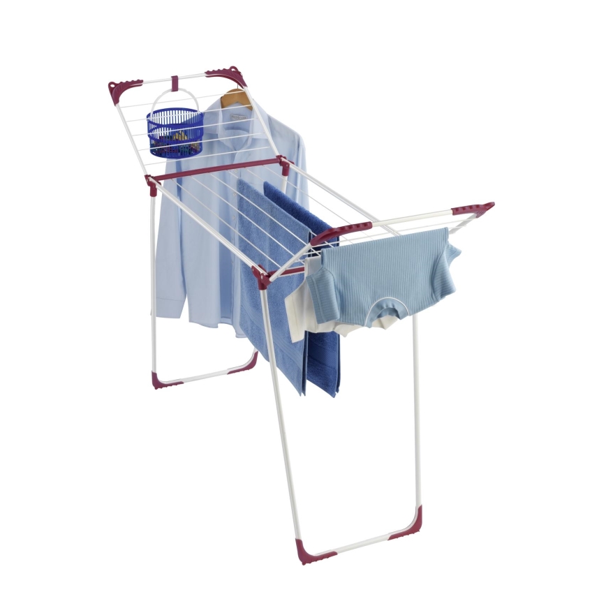 WENKO 3774021100 - Сушилник за дрехи SUMMER DRY 153x76 см бял/розов