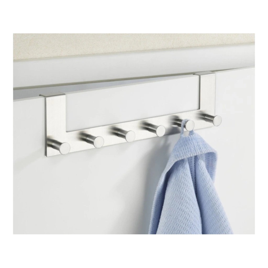 WENKO 4468060100-Закачалка CELANO 39x11 cm, неръждаема стомана, сребриста