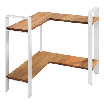 WENKO 53025100 - Полица LOUISA 30 x 33 см бяла/кафява