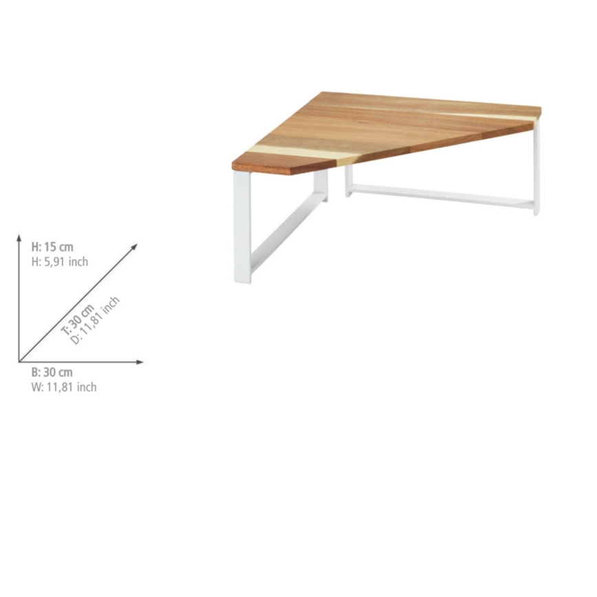 WENKO 53026100 - Рафт LOUISA 30x30 см бял/кафяв