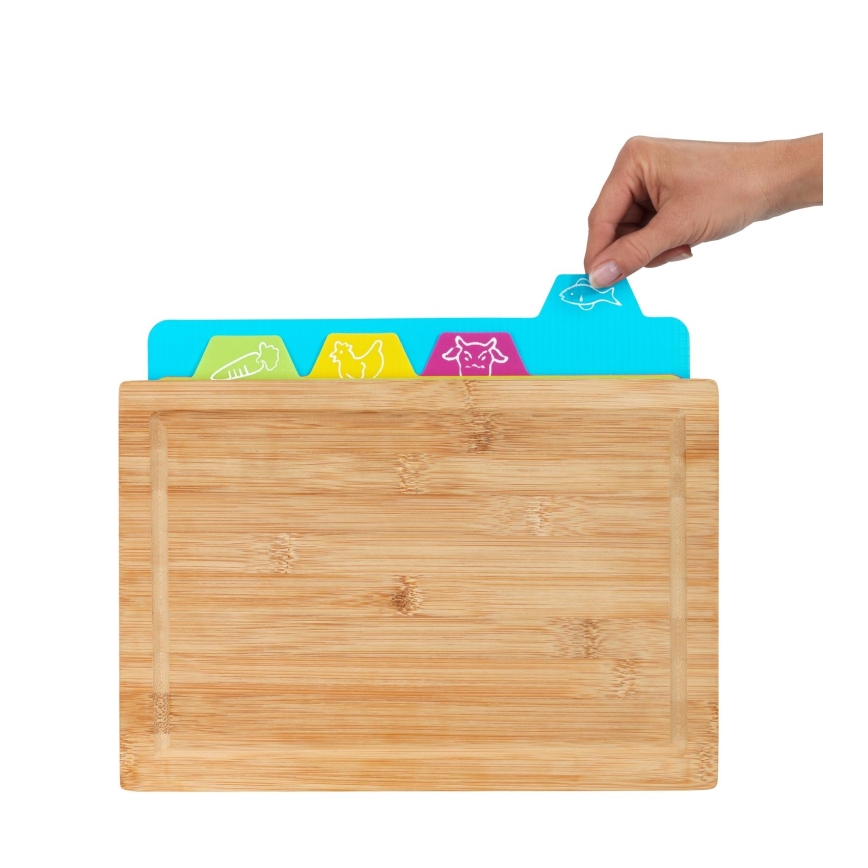 WENKO 53064100 - Кухненска дъска за рязане 32,5x22,5 cm кафява/пъстра