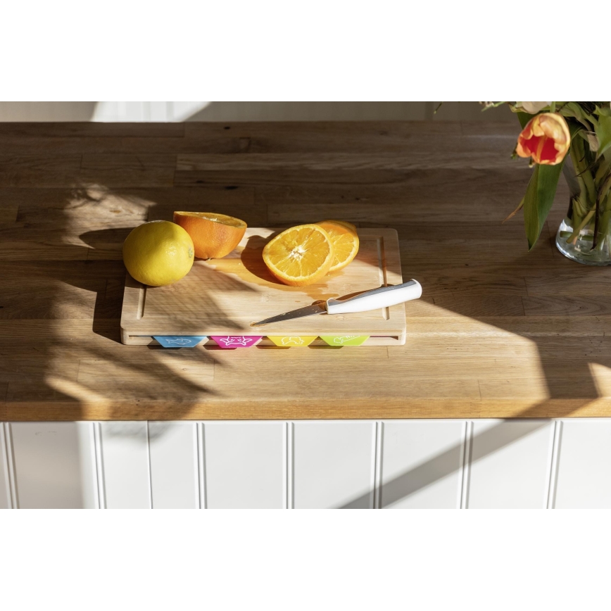 WENKO 53064100 - Кухненска дъска за рязане 32,5x22,5 cm кафява/пъстра