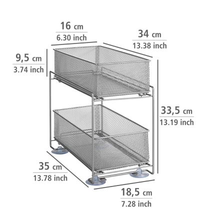 WENKO 53140800 - Рафт GIOMA 35x33,5 cm сребрист