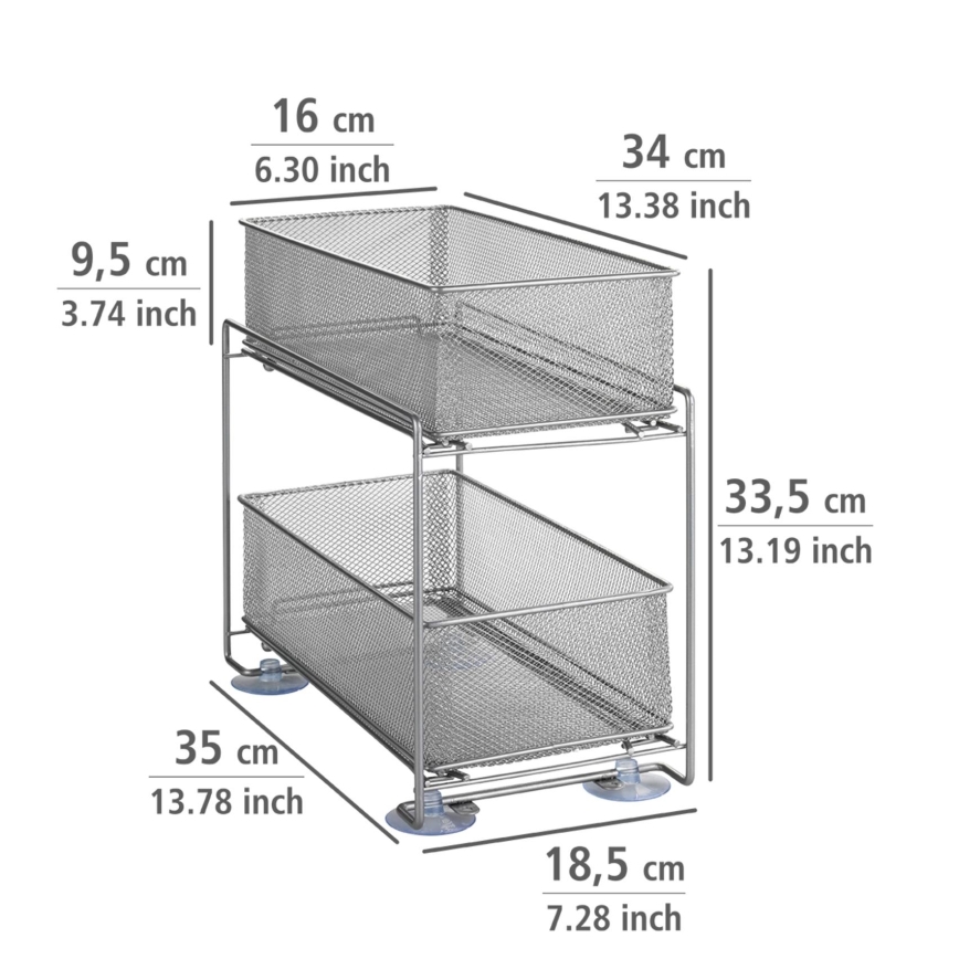 WENKO 53140800 - Рафт GIOMA 35x33,5 cm сребрист