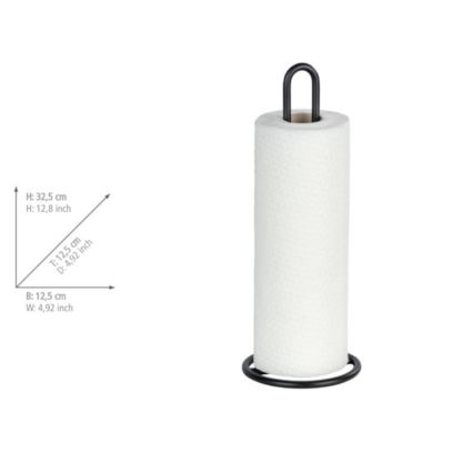 WENKO 53256100 - Държач за кухненска ролка 12,5 x 32,5 см, черен