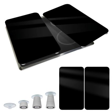 WENKO 53898100 - Покривна плоча 52 x 30 см, черна/сива/прозрачна