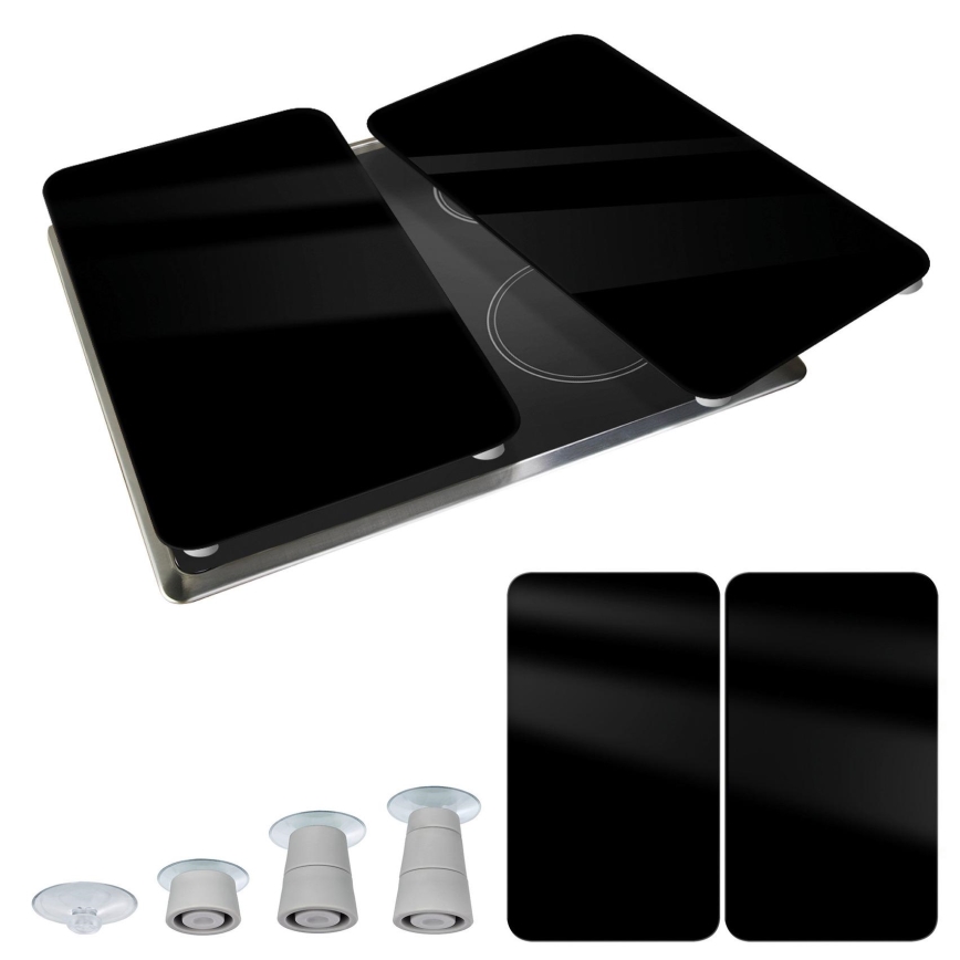 WENKO 53898100 - Покривна плоча 52 x 30 см, черна/сива/прозрачна