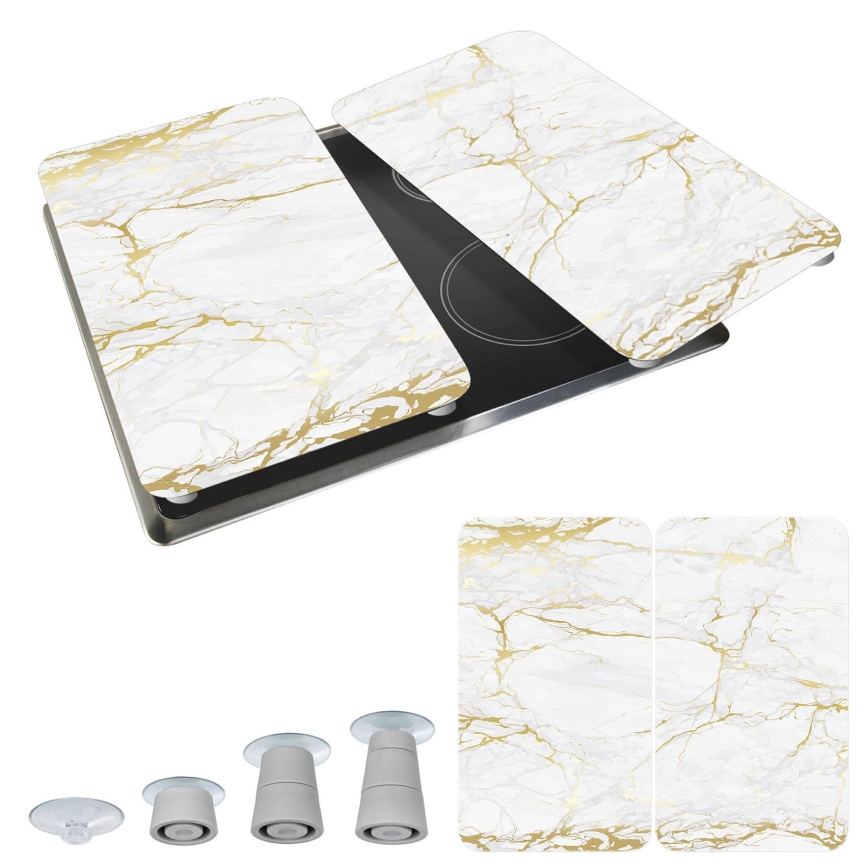 WENKO 53901100 - Капак за котлон 30 x 52 см, бял/сив/прозрачен